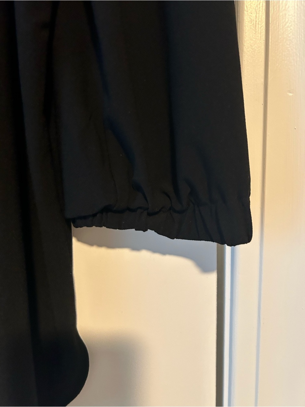INC Black Off-Shoulder Blouse with Cream Trim - Picture 8 of 8